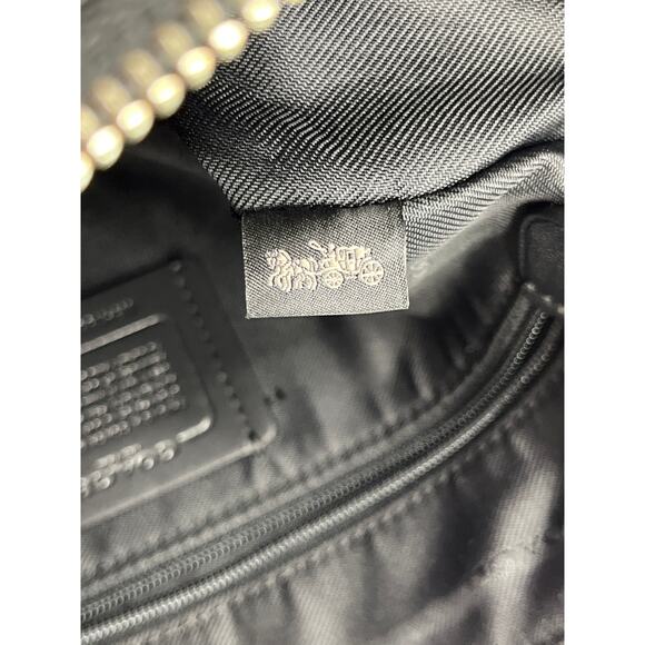 Coach Chelsea Black Smoke Signature Jacquard Leather Two Way Crossbody Bag - Picture 7 of 16